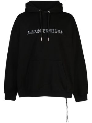 Mastermind World logo-print cotton hoodie - Black