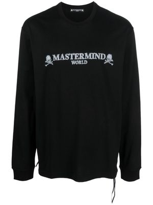 Mastermind World MW-logo rhinestoned sweatshirt - Black