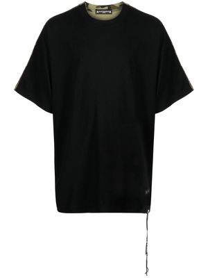 Mastermind World panelled wool T-shirt - Black