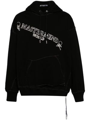 Mastermind World skull-appliqué cotton hoodie - Black