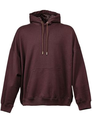 Mastermind World skull-appliqué cotton hoodie - Brown
