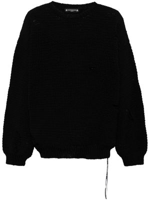 Mastermind World skull-intarsia crew-neck jumper - Black