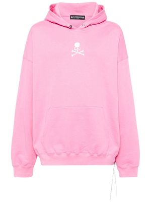 Mastermind World skull-print cotton hoodie - Pink