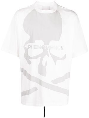 Mastermind World skull-print detail T-shirt - White