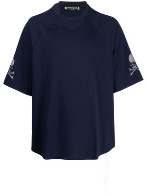 Mastermind World skull-print short-sleeve T-shirt - Blue