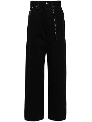 Mastermind World skull-print straight-leg jeans - Black