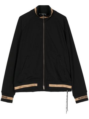 Mastermind World stripe-trim metallic track jacket - Black