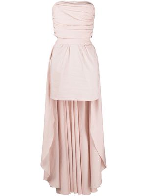 Masterpeace bow-train strapless minidress - Pink