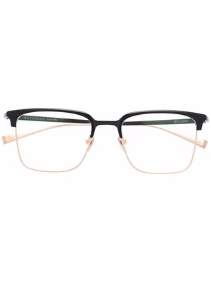 Masunaga square-frame glasses - Black