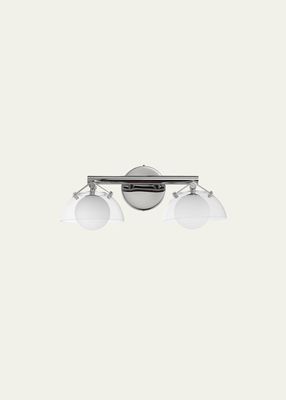 Mat Sanders design from Studio M Domain 2-Light Wall Sconce - Clear/Black