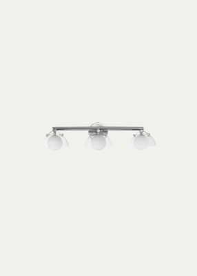 Mat Sanders design from Studio M Domain 3-Light Bath Vanity - Clear/Chrome