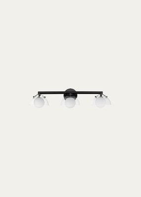 Mat Sanders design from Studio M Domain 3-Light Wall Sconce - Clear/Black