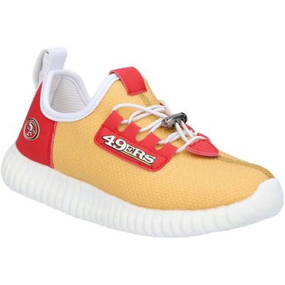 MATCH-UP Youth San Francisco 49ers Low Top Light-Up Shoes in Brown