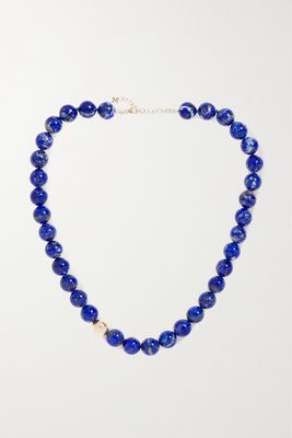 Mateo - 14-karat Gold Lapis Lazuli Necklace - Blue