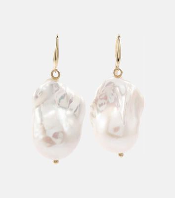 Mateo 14kt gold drop earrings with baroque pearls