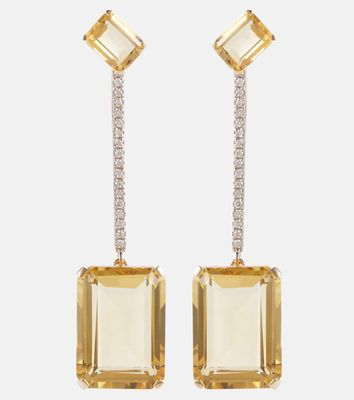 Mateo 14kt gold earrings with yellow citrine and diamonds