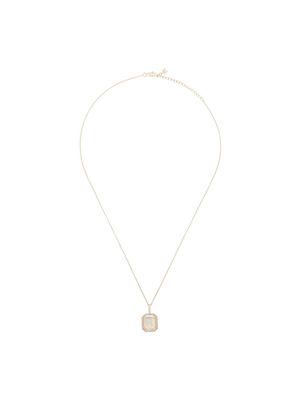 Mateo 14kt gold R initial diamond necklace