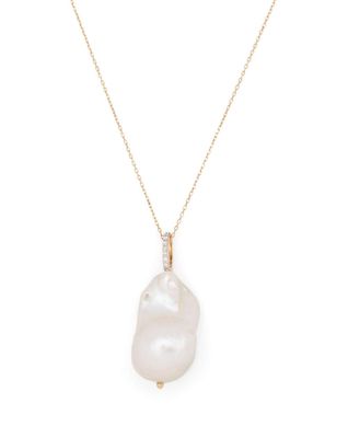 Mateo 14kt yellow gold baroque pearl necklace