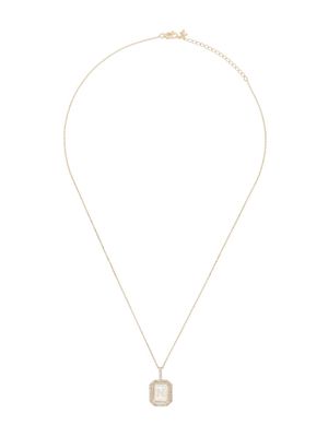 Mateo 14kt yellow gold N-initial diamond necklace