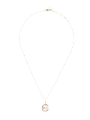 Mateo 14kt yellow gold O-initial diamond necklace