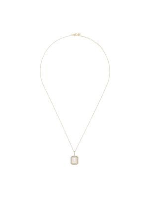 Mateo 14kt yellow gold U-initial diamond necklace