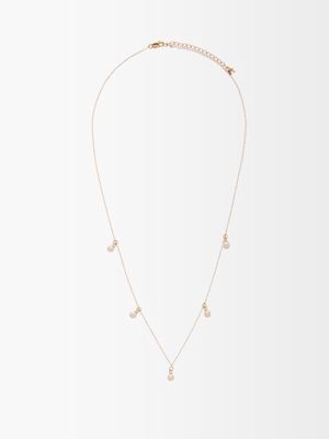 Mateo - 5 Point Pearl & 14kt Gold Necklace - Womens - Pearl