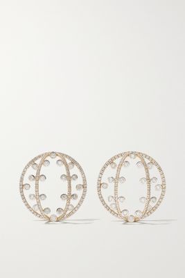 Mateo - Blossom 18-karat Gold Diamond Earrings - one size