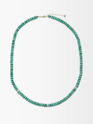 Mateo - Diamond, Malachite & 14kt Gold Necklace - Womens - Green