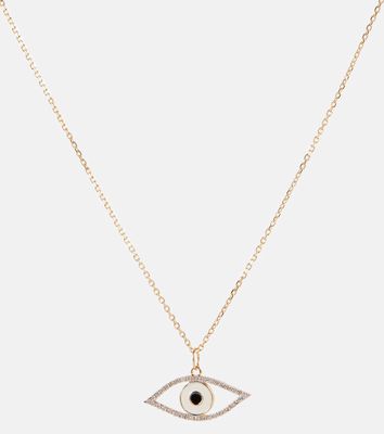 Mateo Eye of Protection 14kt gold necklace with diamonds