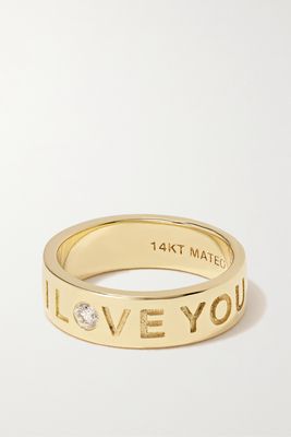 Mateo - I Love You 14-karat Gold Diamond Ring - 6