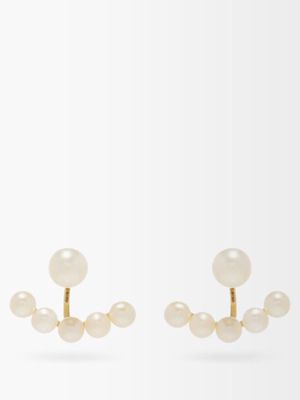 Mateo - Pearl & 14kt Gold Jacket Earrings - Womens - Pearl