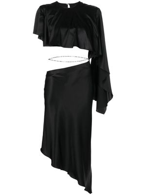 Materiel Asymmetric silk dress - Black