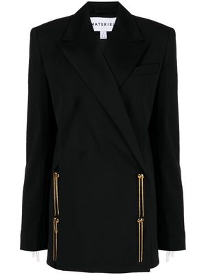 Materiel chain-fringe tailored blazer - Black