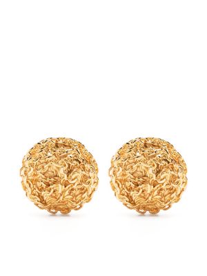 Materiel Chain-in textured earrings - Gold