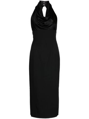 Materiel draped-detail midi dress - Black