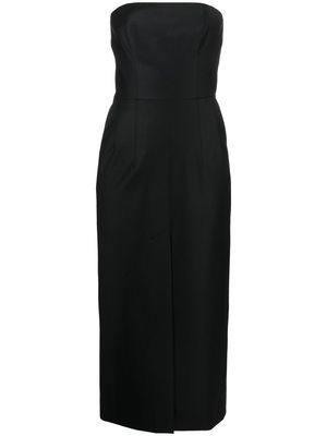 Materiel fitted midi dress - Black