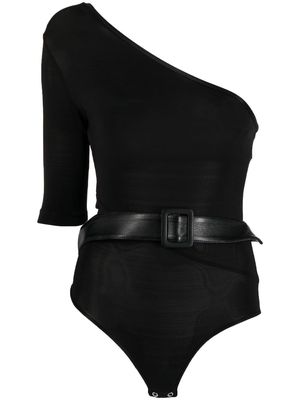 Materiel one-shoulder bodysuit - Black
