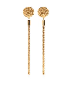 Materiel pendant-chain drop earrings - Gold