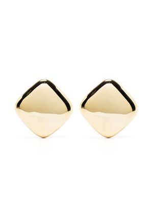 Materiel Rhombus logo-engraved earrings - Gold