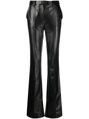 Materiel straight side slit pants - Black