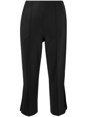 Materiel wool blend cropped trousers - Black