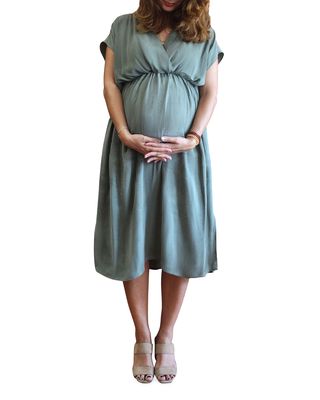 Maternity Irene Short-Sleeve Blouson Dress