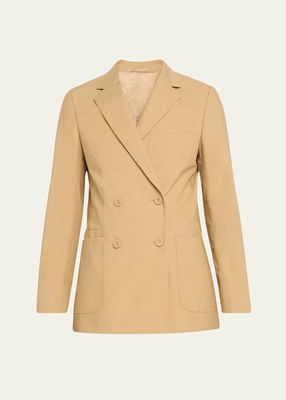 Mathilde Tailored Cotton Poplin Blazer