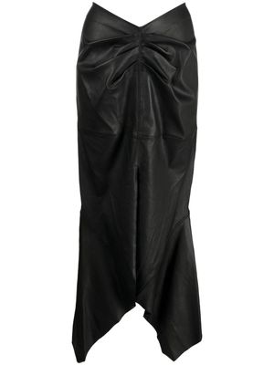 Maticevski Analogy leather midi skirt - Black