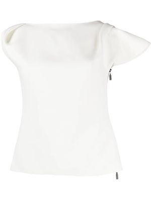 Maticevski asymmetric cap-sleeved T-Shirt - White