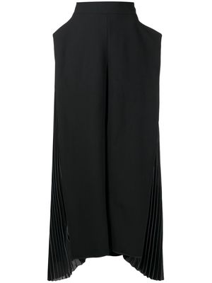 Maticevski asymmetric pleated wide-leg trousers - Black