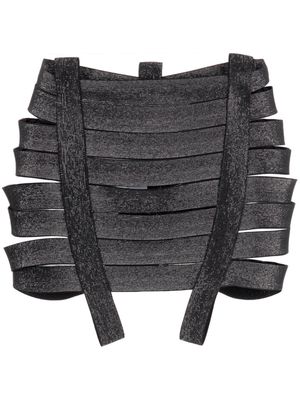 Maticevski bandeau harness mini skirt - Black