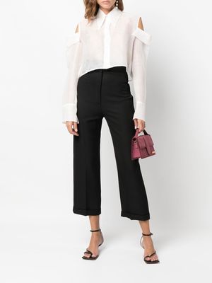 Maticevski cut-out cropped shirt - White
