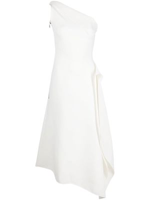 Maticevski draped-detail one-shoulder dress - White