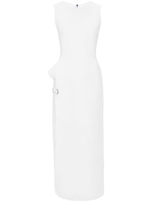 Maticevski Mannerism side-slit dress - White
